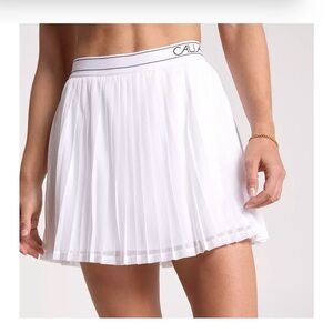 CALA Women’s Pleated White Mesh Skort Medium NWT